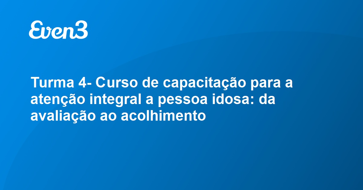 Acesse Sua Conta Turma Curso De Capacita O Para A Aten O