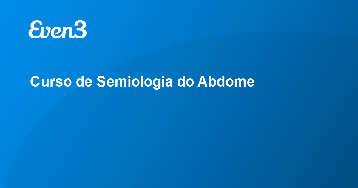 Curso De Semiologia Do Abdome