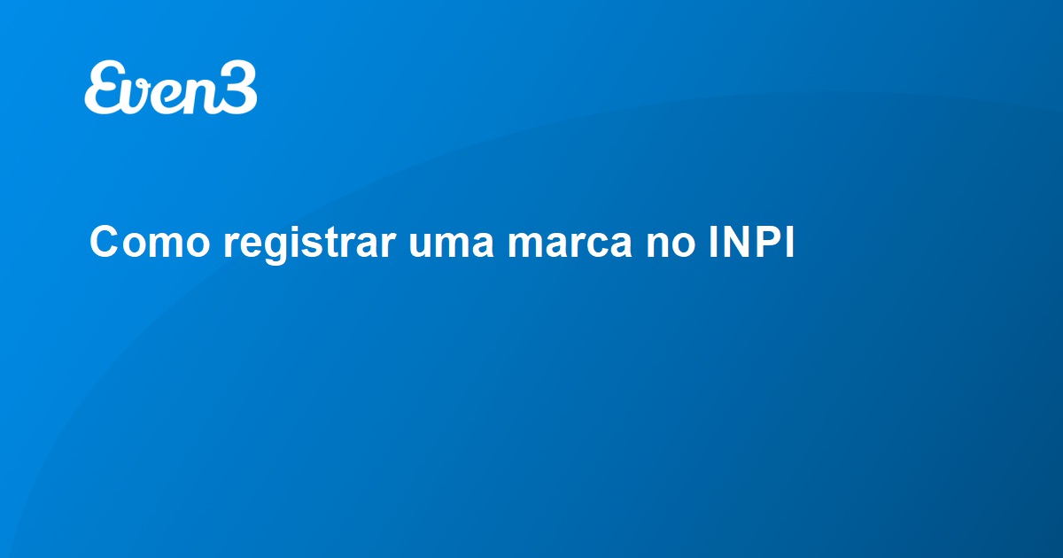 Como Registrar Uma Marca No INPI