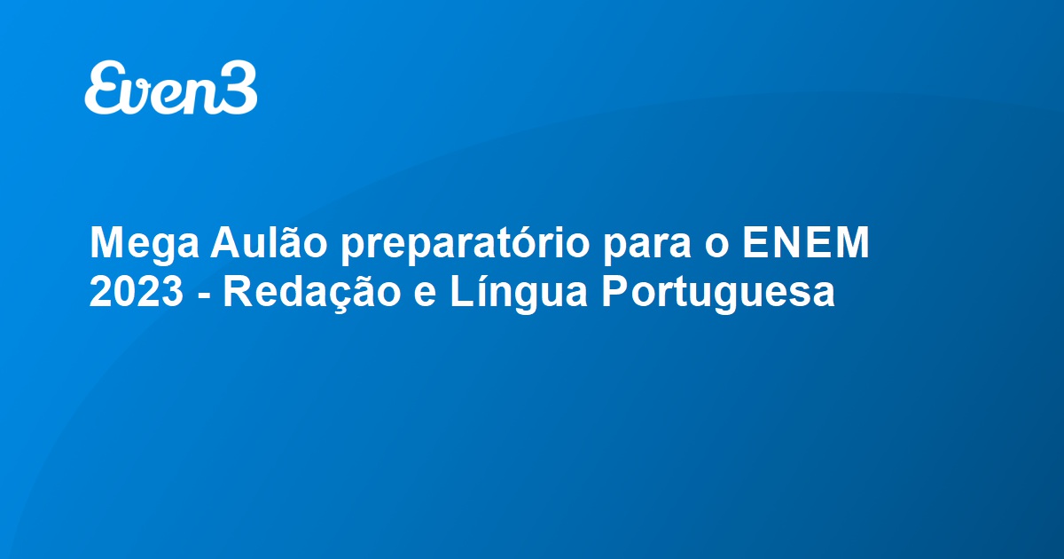 Mega Aul O Preparat Rio Para O Enem Reda O E L Ngua Portuguesa