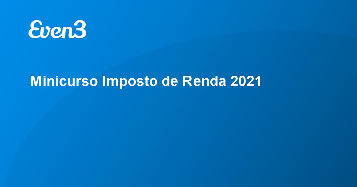 Acesse Sua Conta Minicurso Imposto De Renda