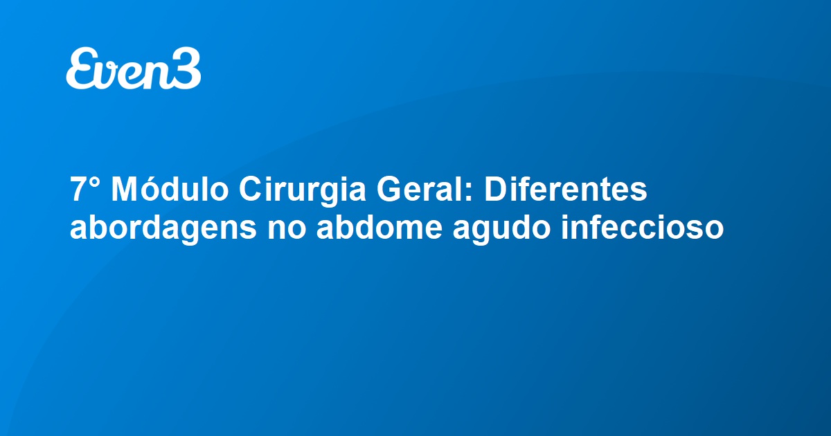 ABDOME AGUDO - Cirurgia Geral I