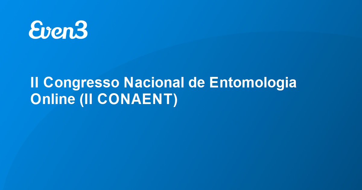 II Congresso Nacional de Entomologia Online (II CONAENT)