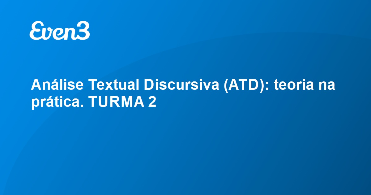 Análise Textual Discursiva Atd Teoria Na Prática Turma 2