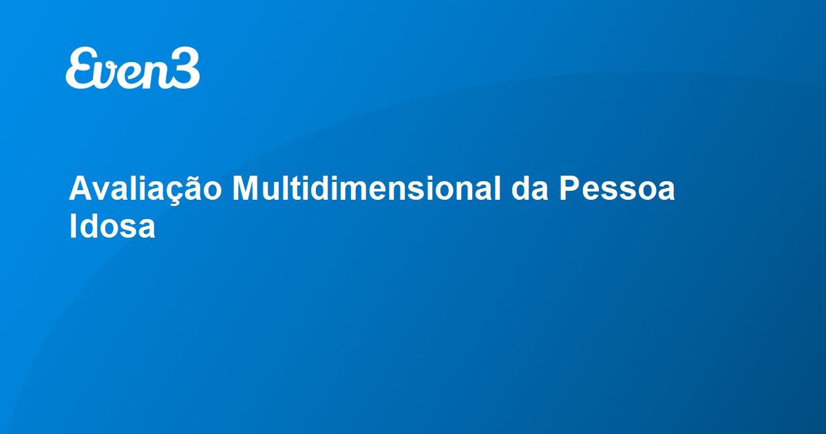 Avaliação Multidimensional Da Pessoa Idosa 8641