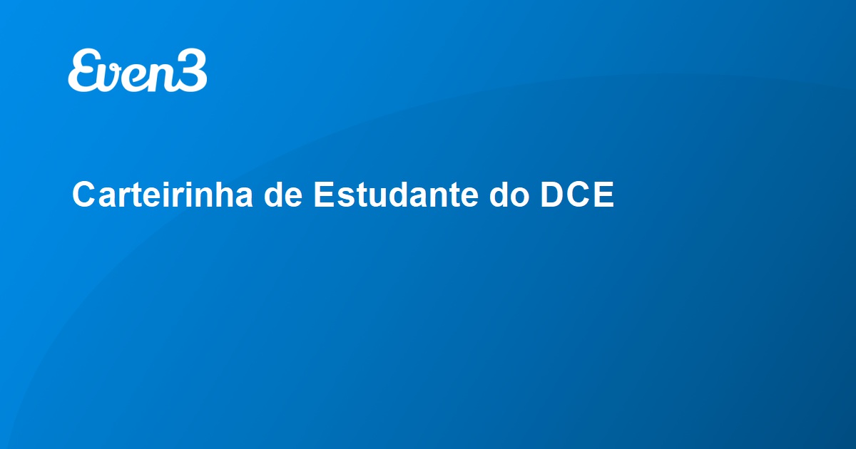 Carteirinha de Estudante - DCE UFMG